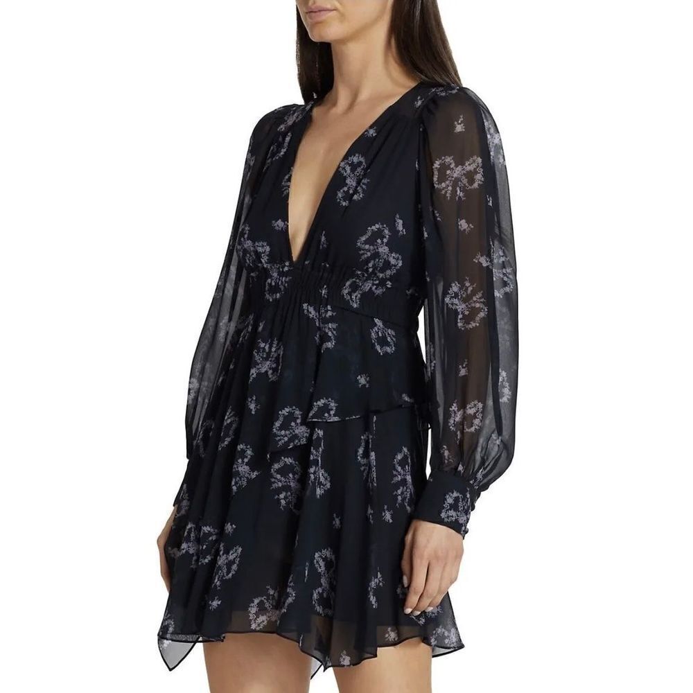 Love Shack Fancy Zayden Floral Mini Dress Small